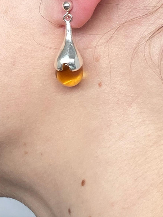 [925silver,Glass]Light earring(32color)