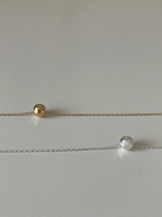 silver925 5mm ball necklace