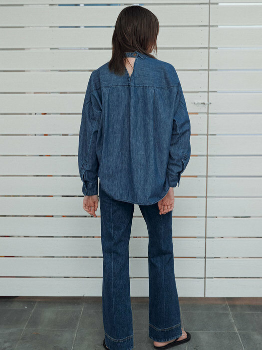 Back-neck point denim shirt KJ3SB1250_22