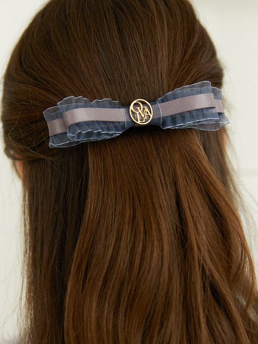 double lace shirring ribbon pin (4color)