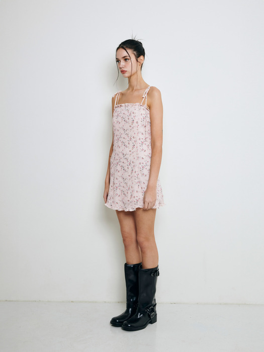 Frill mini dress (pink)