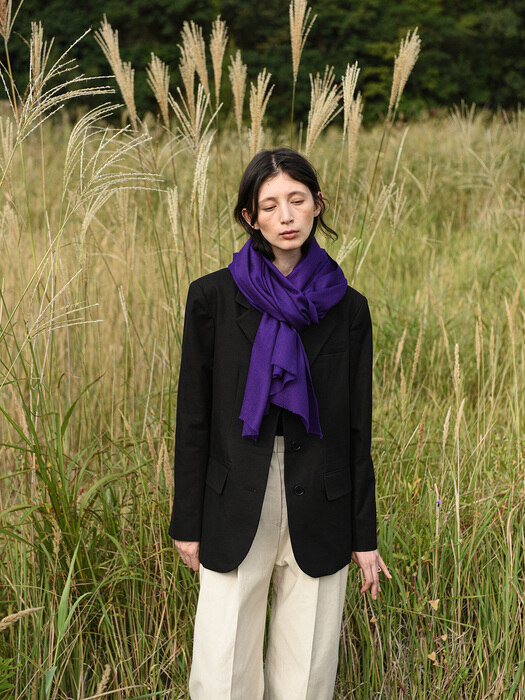 Cashmere pashmina muffler_Royal purple