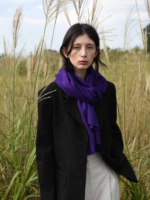 Cashmere pashmina muffler_Royal purple