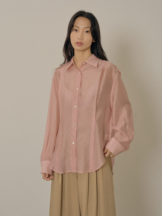 Tencel soft shirt_pink