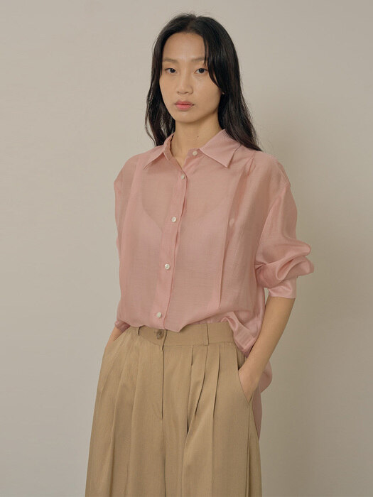 Tencel soft shirt_pink