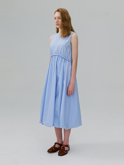 Piped Waist Dress_SKY BLUE