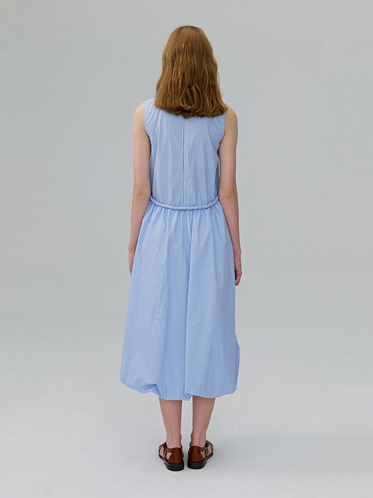 Piped Waist Dress_SKY BLUE