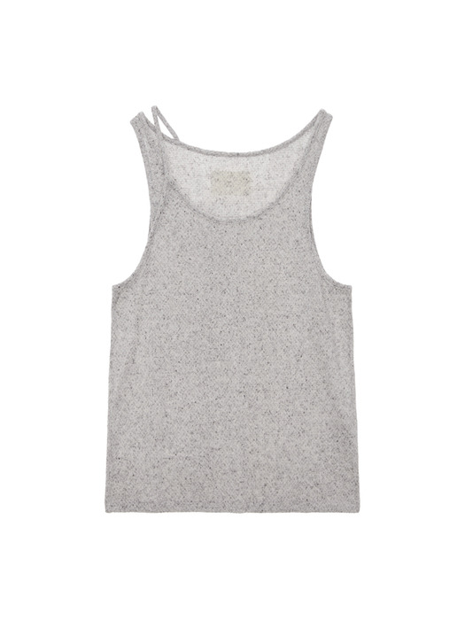 CUTOUT SLEEVELESS TOP IN GREY