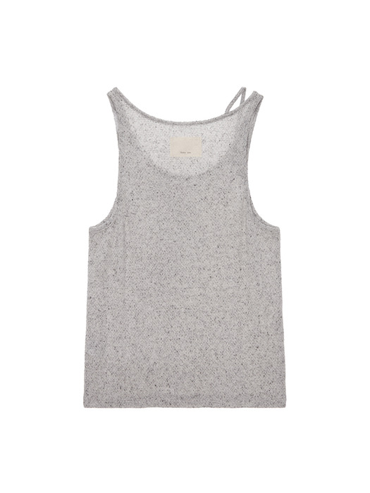 CUTOUT SLEEVELESS TOP IN GREY