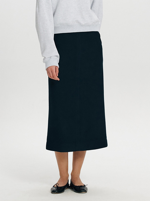 Boucle Midi Skirt(Navy)
