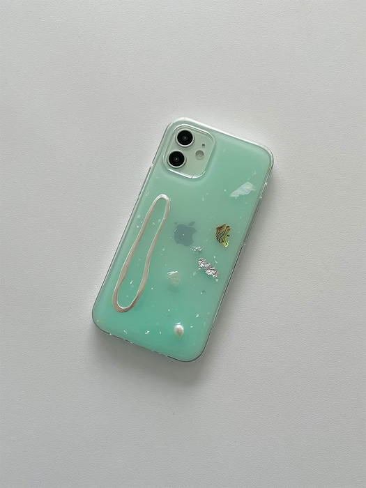 IPHONE CASE FOG GREEN_HANDMADE COLLECTION