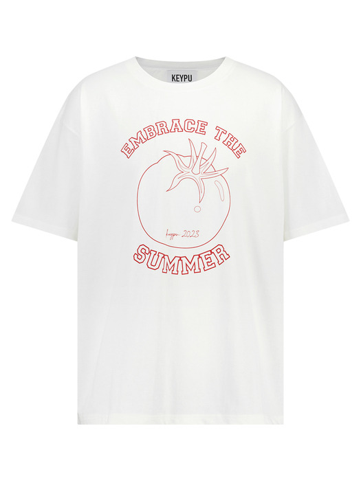 SUMMER IN TOMATO T-SHIRT (OFF WHITE)