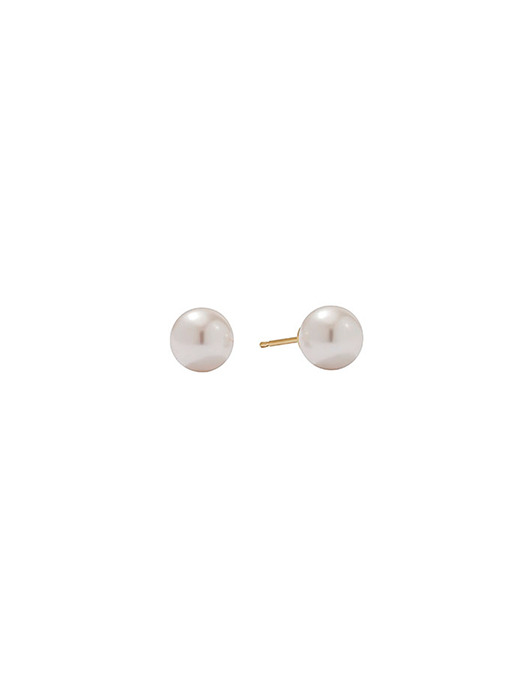 [14k gold] Deux.k.8 / haute pearl earring (6mm)