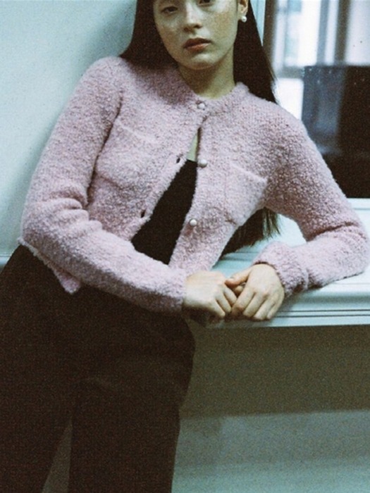 60s Lady Knit Crop Jacket  Pink (TA375AA06X)