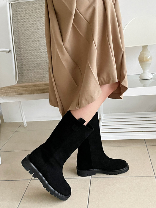 IS_231600 Two-Ring Half Boots (3colors)