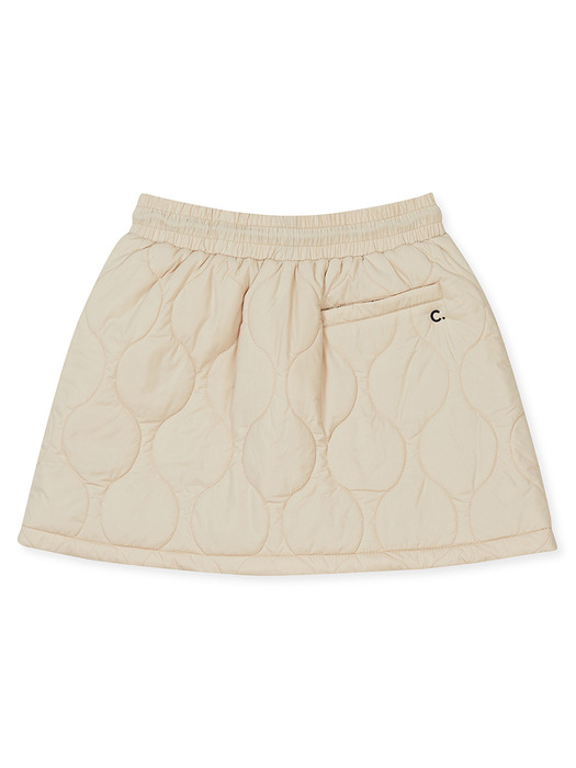 [23FW clove] Quilting Skirt (Beige)