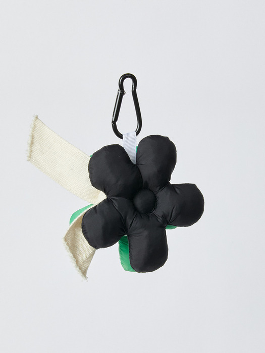 Padded Flower Keyring_Green