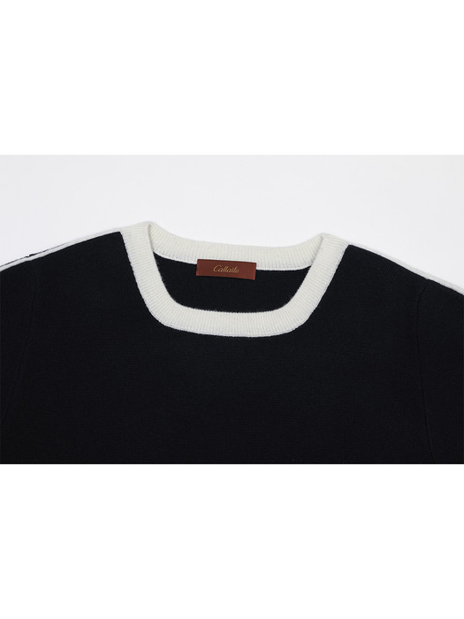 Color Line Square-Neck Cashmere Sweater
