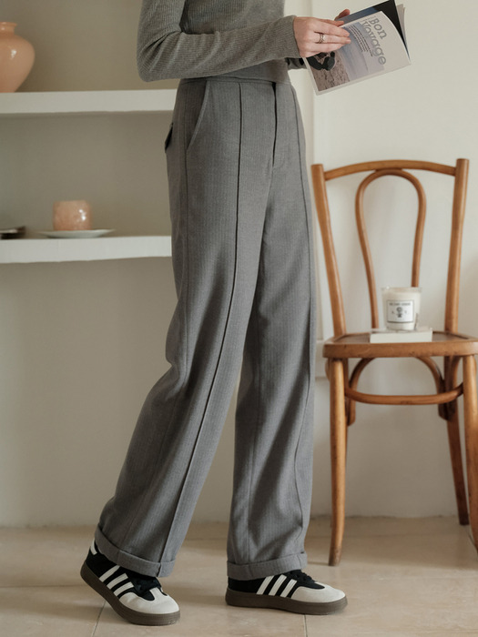 Cest_Causal side button pants_GRAY