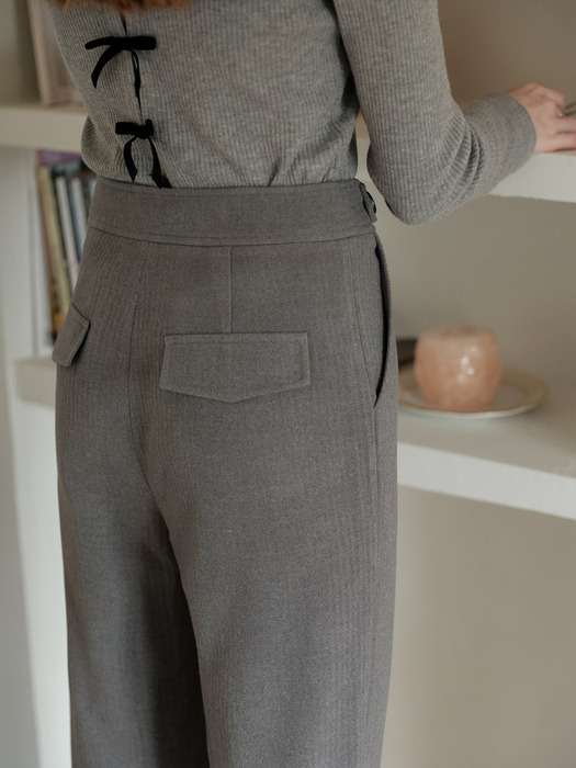 Cest_Causal side button pants_GRAY