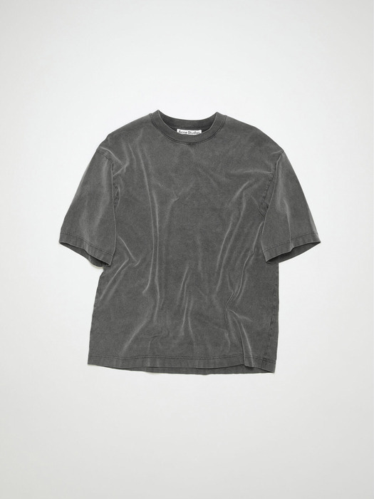 백 로고 코튼 크루넥 티셔츠 CL0218 BM0 페이딩 블랙