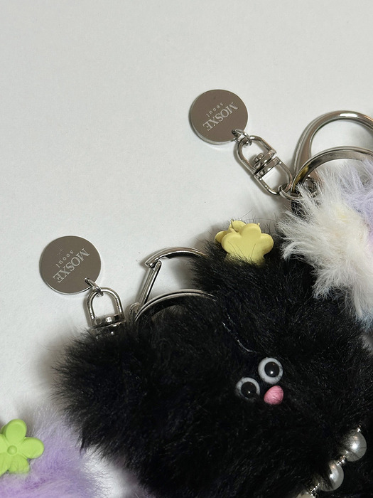 [Hand made] Fluffy bear key ring (5color)