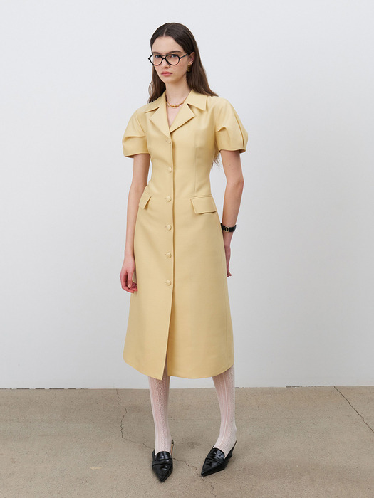 24 Spring_ Yellow Silk Midi Dress