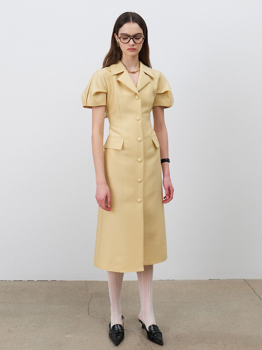 24 Spring_ Yellow Silk Midi Dress