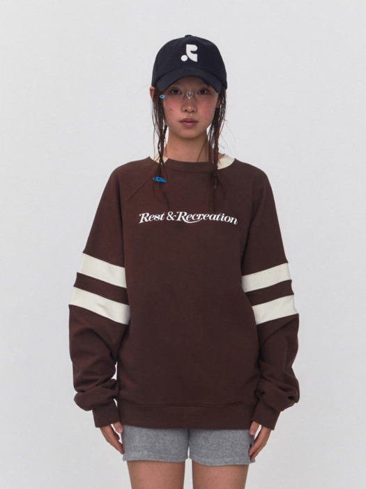 RR OVERSIZED RAGLAN SWEATSHIRT - BROWN