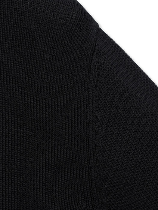 럭스 코튼 클래식 버튼업 스웨터 (블랙)