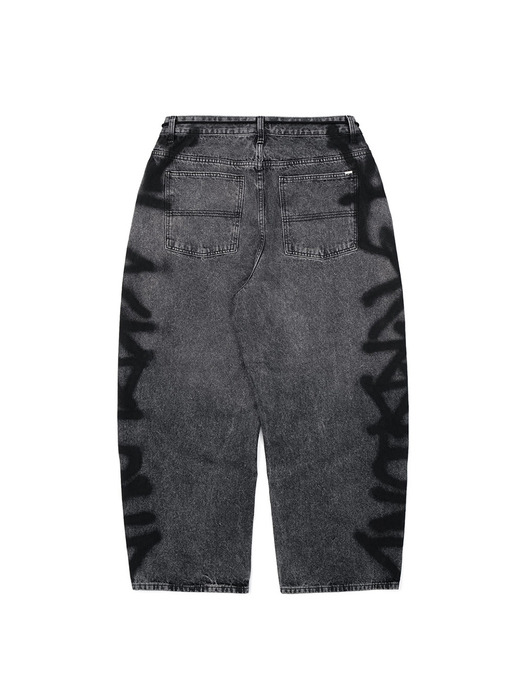 BBD Side Sprayed Custom Denim Pants (Vintage Black)