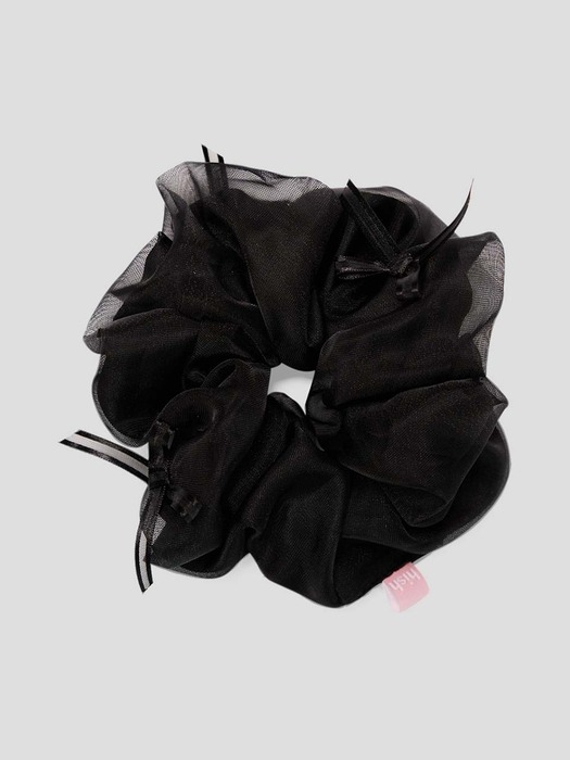 organza petit ribbon scrunchie 16 - black