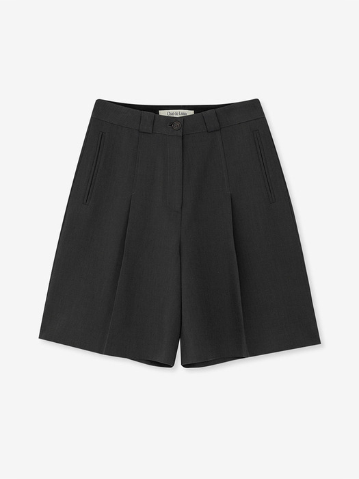 Tencel Bermuda Pants [CHARCOAL]
