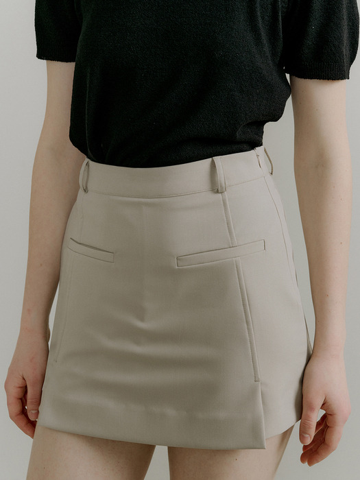 comos 1091 fake mini skirt pants (2color)
