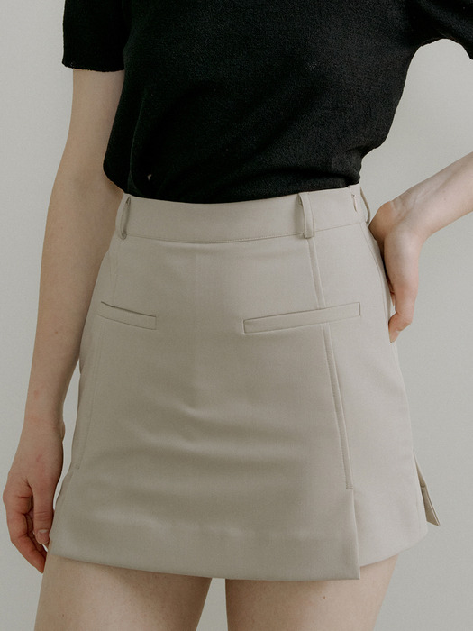 comos 1091 fake mini skirt pants (2color)