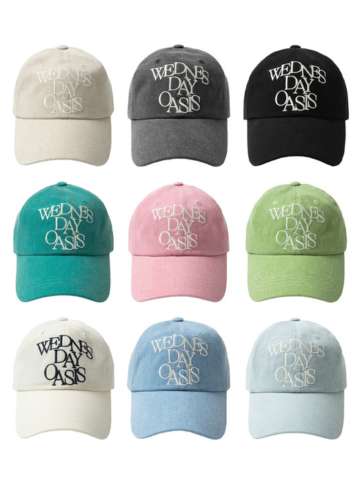 Signature Lettering Pigment Ball Cap 9color