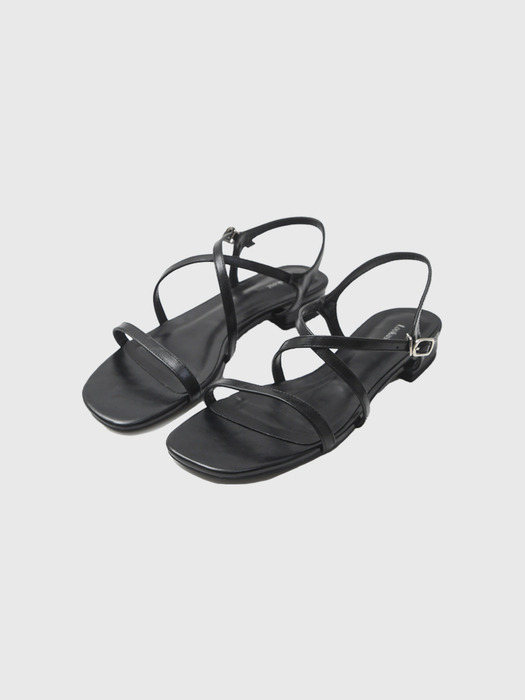 안나 엑스 스트랩 플랫힐 샌달 / ANNA X STRAP FLAT HEEL SANDAL_2colors