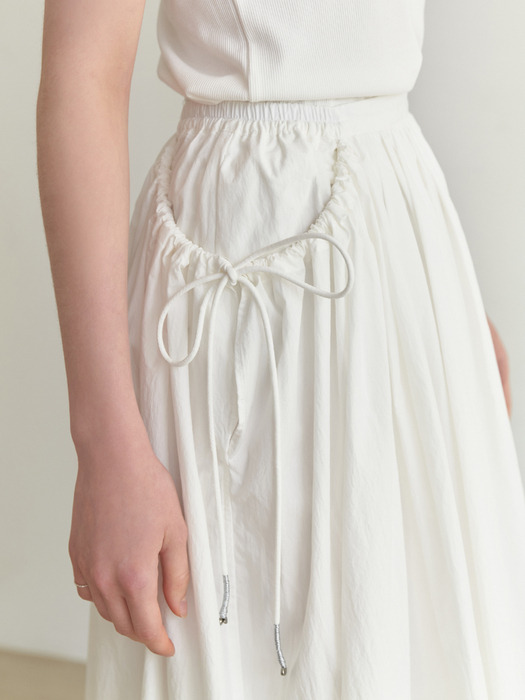 Basket strap skirt (white)