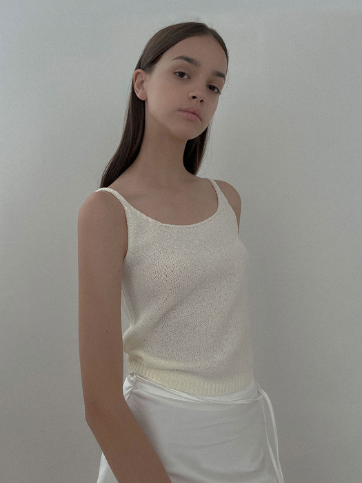 [24 SUMMER][SALT Label] CLASSIC KNIT SLEEVELESS_IVORY