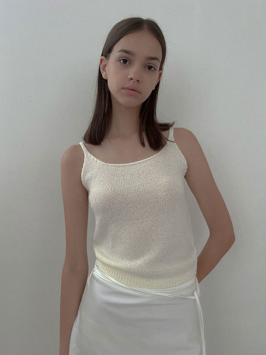 [24 SUMMER][SALT Label] CLASSIC KNIT SLEEVELESS_IVORY