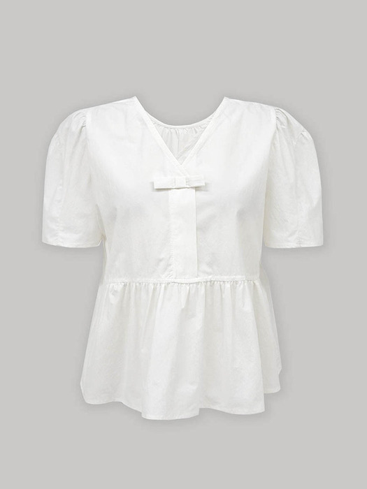 Lautre Ette ribbon White Blouse