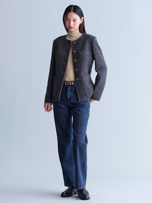 Tweed Midi Jacket  Ash (KE4911M054)