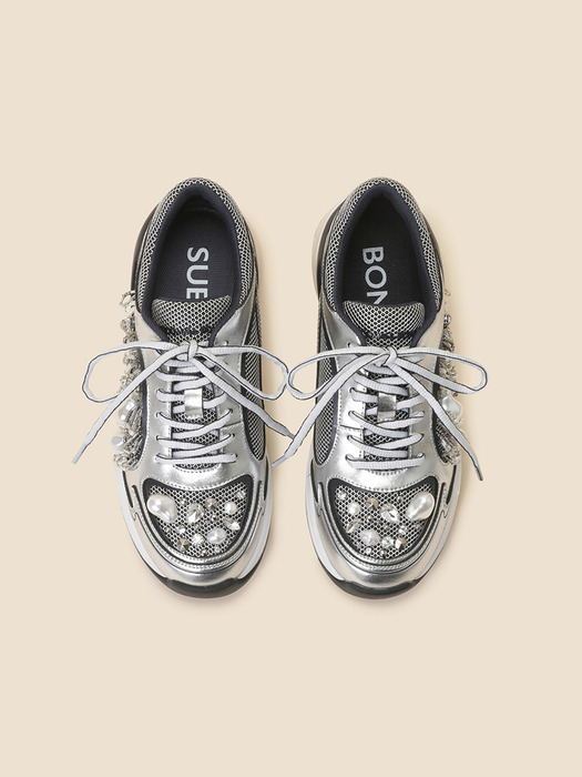 Beaded sneakers(silver)_DG4DA24523SVX