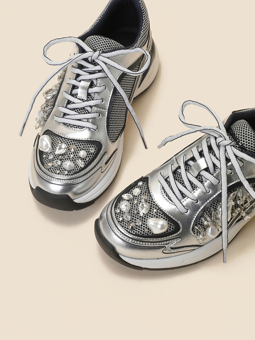 Beaded sneakers(silver)_DG4DA24523SVX