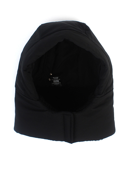 Velcro Padding Black Balaclava 귀달이모자