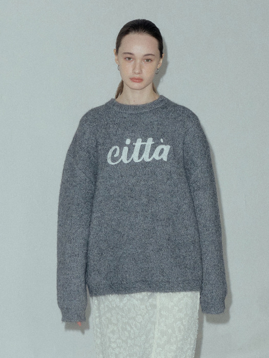 Citta Logo Wool Hairy Knit_CTK228(3color)