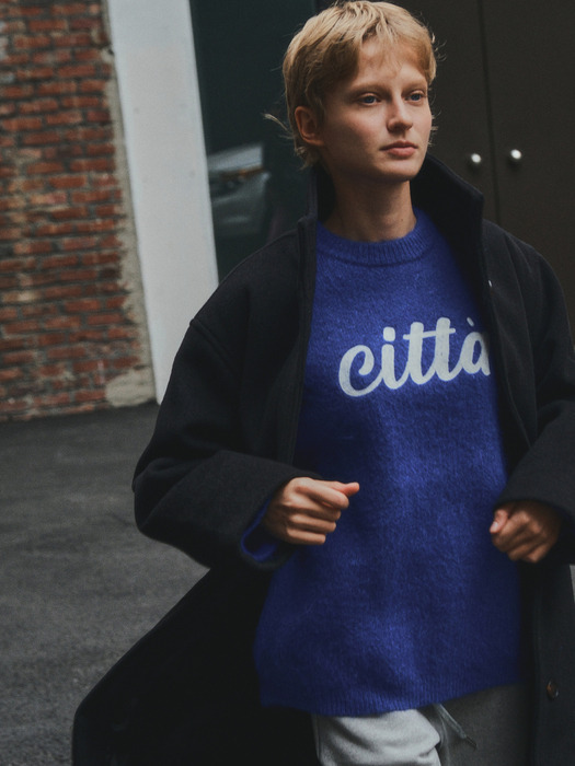 Citta Logo Wool Hairy Knit_CTK228(3color)