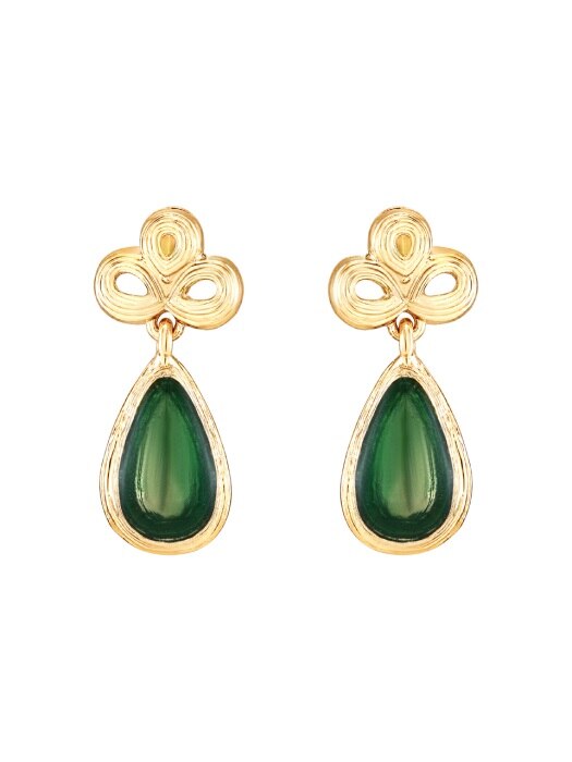 objet ancien green earrings