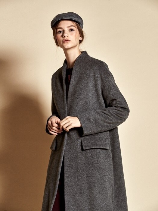 Simple Wool Coat_ Grey