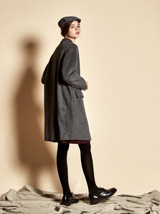 Simple Wool Coat_ Grey